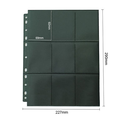 Mtg Tcg 18 Pocket Card Pages Top Loading Black 트레이딩 카드 바인더 페이지