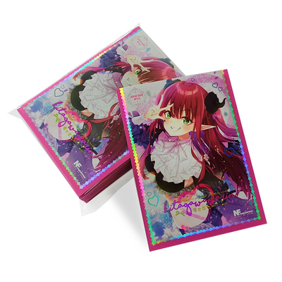 샤이닝 홀로그램 카드 슬리브 PVC 프리 데크 프로텍터 슬리브