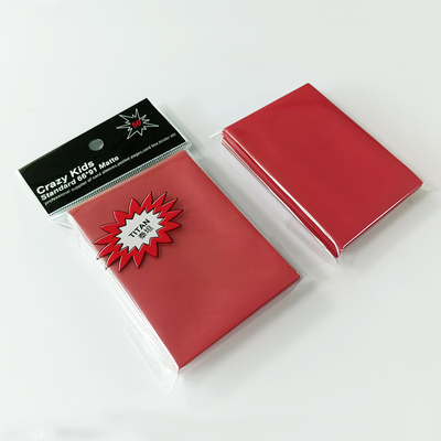 쉬운 섞기 카드 소매 빨강 66x91mm 트럼프패 보호자 소매 SGS