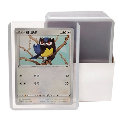 사용자 지정 로고 PVC 상부 로딩 트레이딩 카드 홀더 3X4 스포츠 카드 상부 로딩